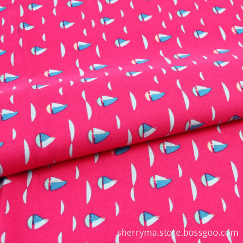 The twill printed microfiber polyester peach skin fabric